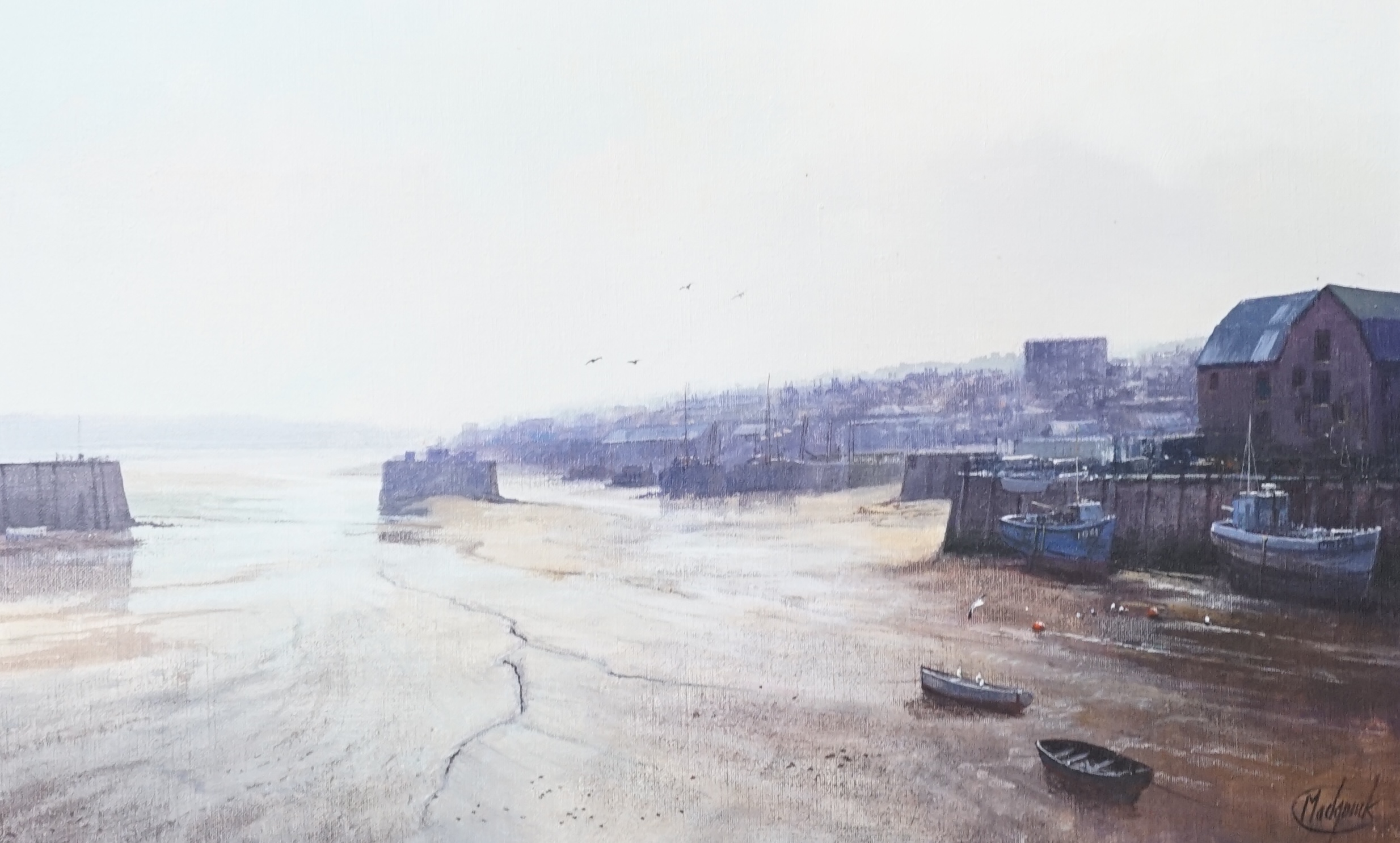 Clive Madgwick (1934-2005), oil on canvas, 'Early morning, Padstow', signed, 35 x 54cm. Condition - good